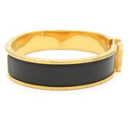 Hermes Bangle Clic H Gold Black Bracelet — view 2