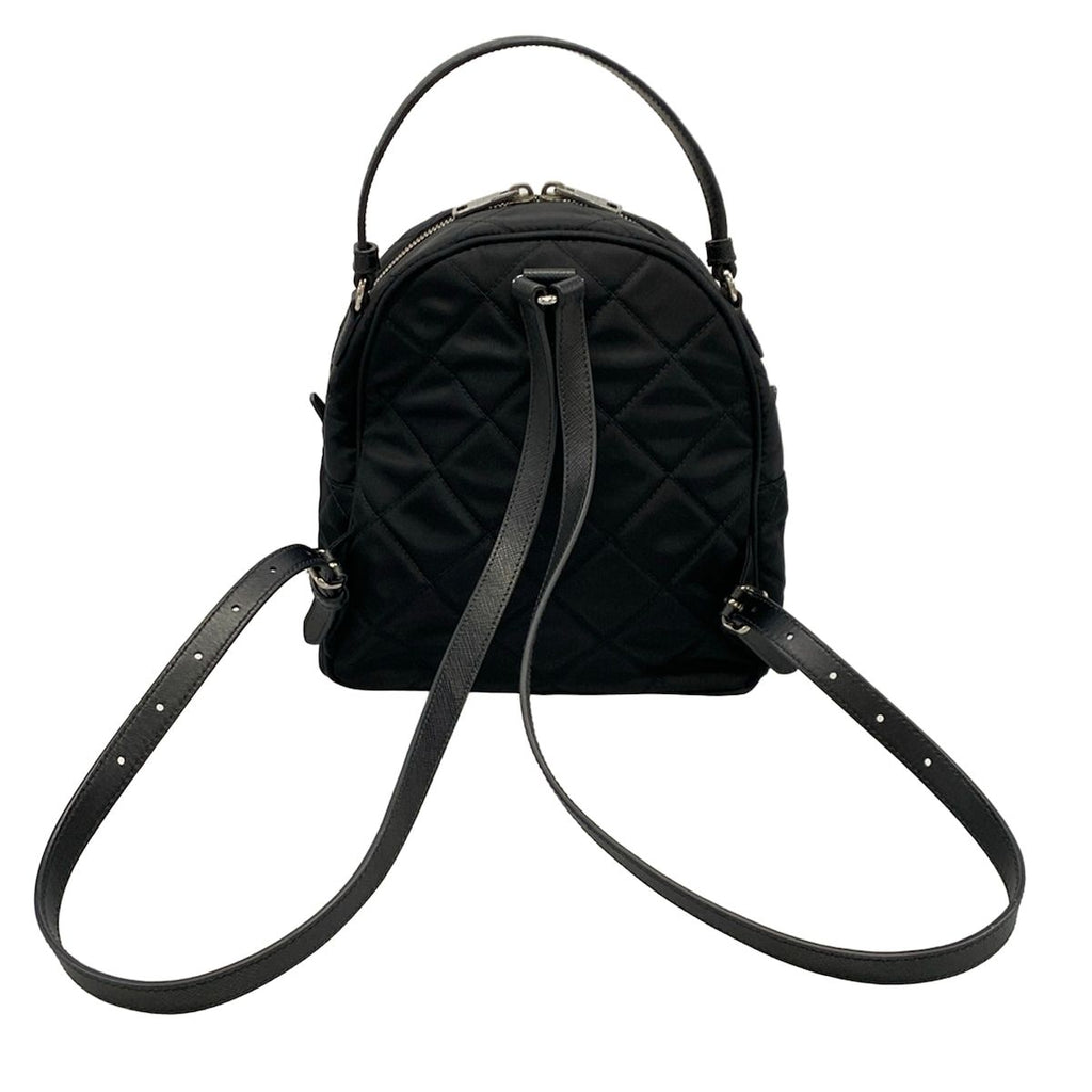 Prada Backpack Tessuto Impunto Black Quilted Leather — view 3