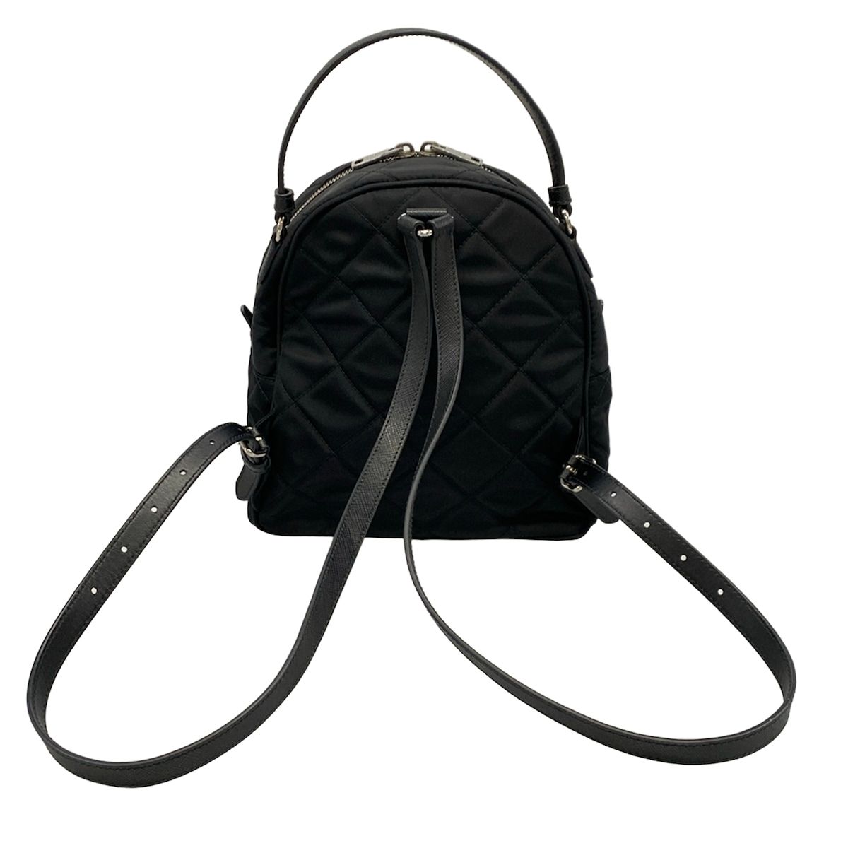 Prada Backpack Tessuto Impunto Black Quilted Leather — view 3