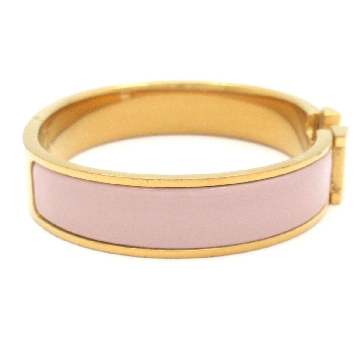 Hermes Bangle Clic Clac Gold Pink Bracelet — view 2