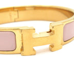 Hermes Bangle Clic Clac Gold Pink Bracelet — view 5