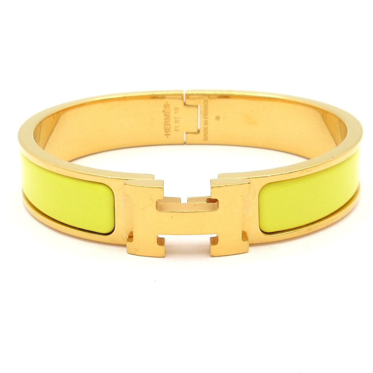 Hermes Bangle Clic Clac Gold Yellow Bracelet