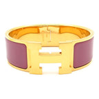 Hermes Bangle Clic Clac H Gold Purple Bracelet
