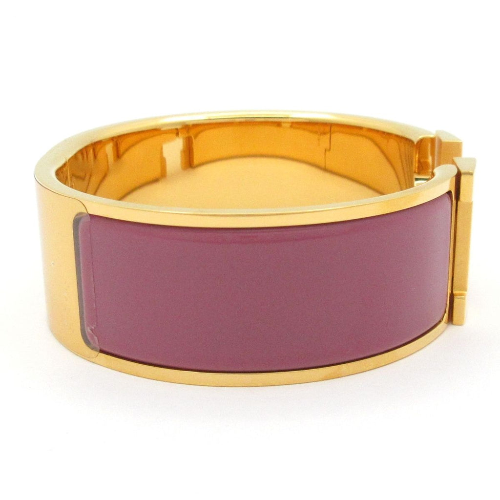 Hermes Bangle Clic Clac H Gold Purple Bracelet — view 2