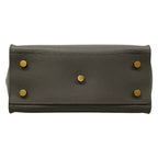 Saint Laurent Paris Handbag Downtown Baby Dark Gray Leather — view 5