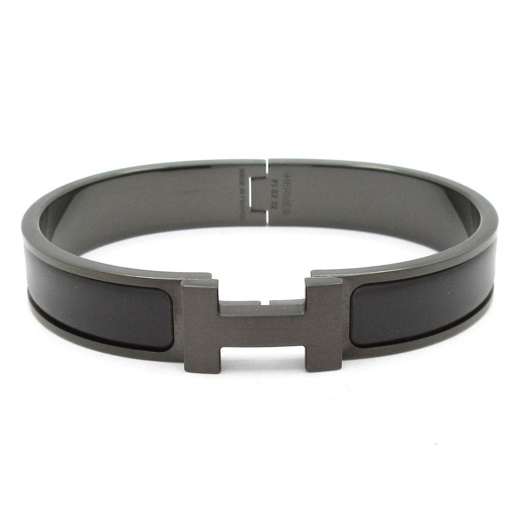 Hermes Bangle Clic H Black Bracelet