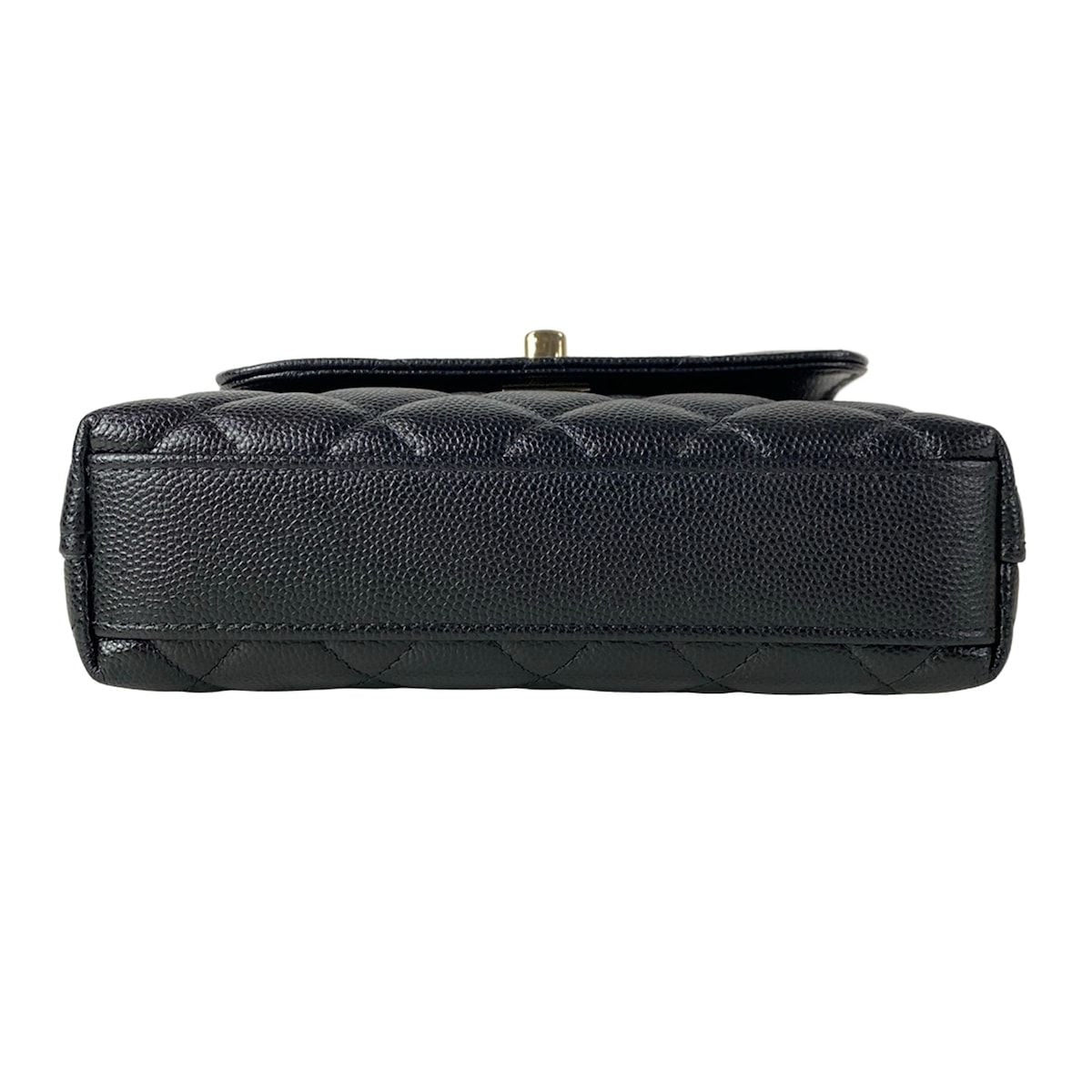 Chanel Shoulder Bag Coco Handle Quilted Mini Black Chain Gold 2-Way — view 5
