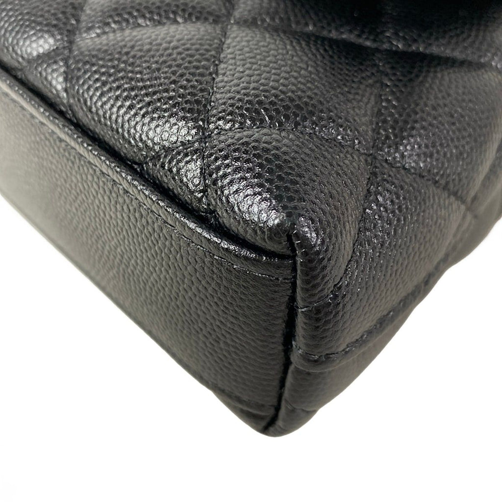 Chanel Shoulder Bag Coco Handle Quilted Mini Black Chain Gold 2-Way — view 7