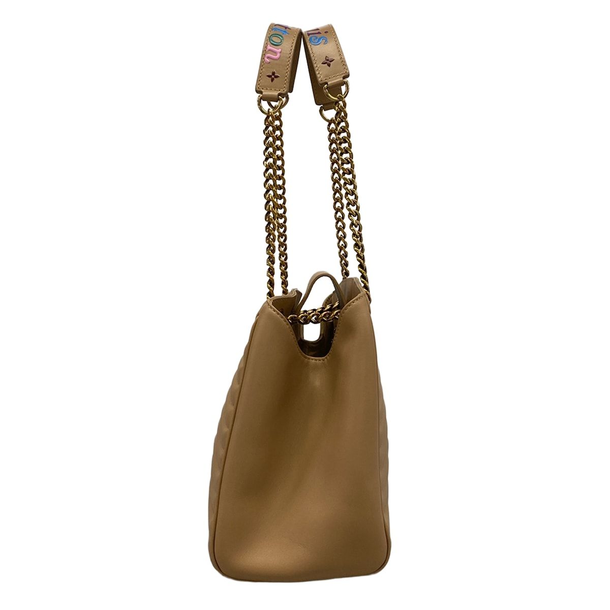 Louis Vuitton Tote Bag New Wave Chain Noisette Leather — view 4