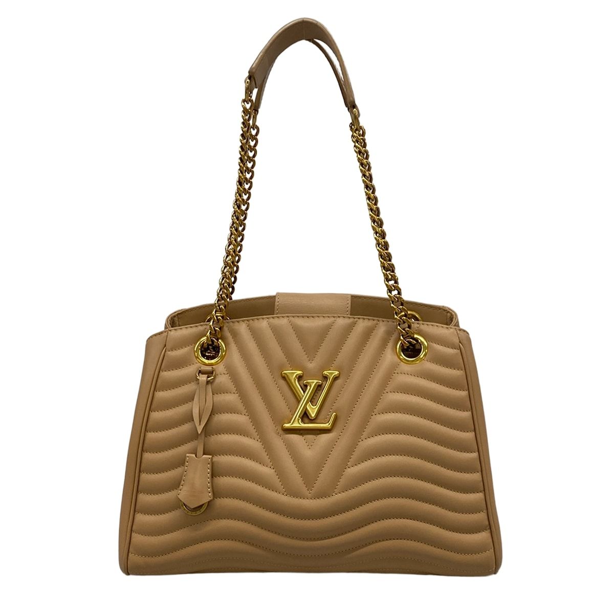 Louis Vuitton Tote Bag New Wave Chain Noisette Leather