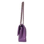Chanel Shoulder Bag Double Flap Quilted Purple Chain Gold — view 4