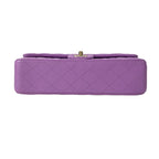 Chanel Shoulder Bag Double Flap Quilted Purple Chain Gold — view 5