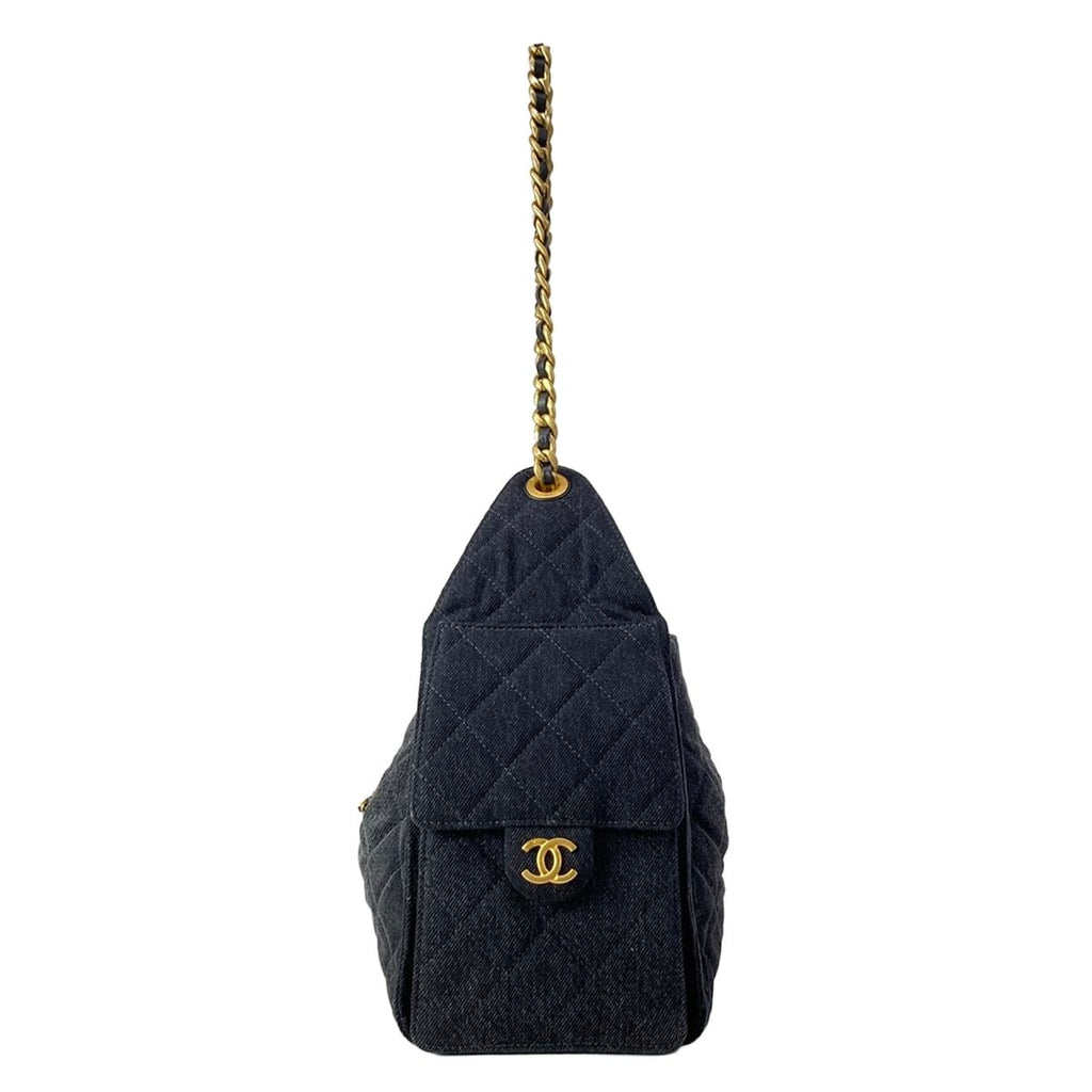 Chanel Shoulder Bag 25 Small Black Dark Gray — view 4