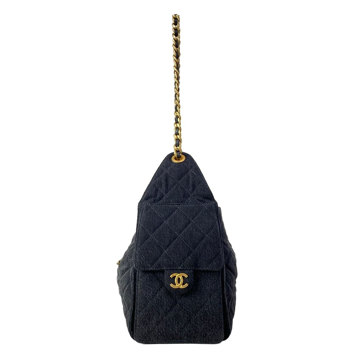 Chanel Shoulder Bag 25 Small Black Dark Gray — view 4