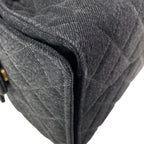 Chanel Shoulder Bag 25 Small Black Dark Gray — view 8