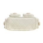 Chanel Shoulder Bag Quilted Hobo White Gold Chain Lambskin — view 5