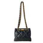 Chanel Shoulder Bag Quilted Small Shopping Black Chain Gold — view 3