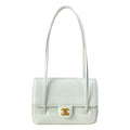 Chanel Shoulder Bag Small Flap Light Blue Gold