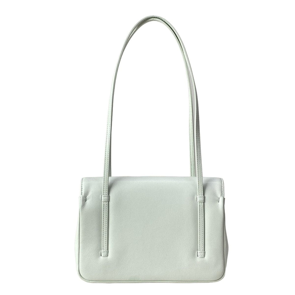 Chanel Shoulder Bag Small Flap Light Blue Gold — view 3