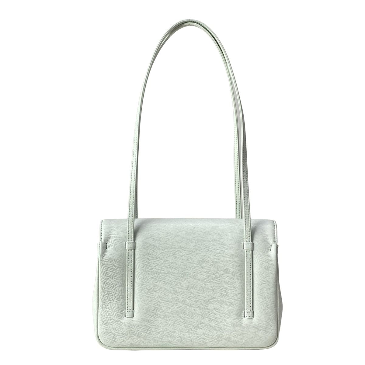 Chanel Shoulder Bag Small Flap Light Blue Gold — view 3