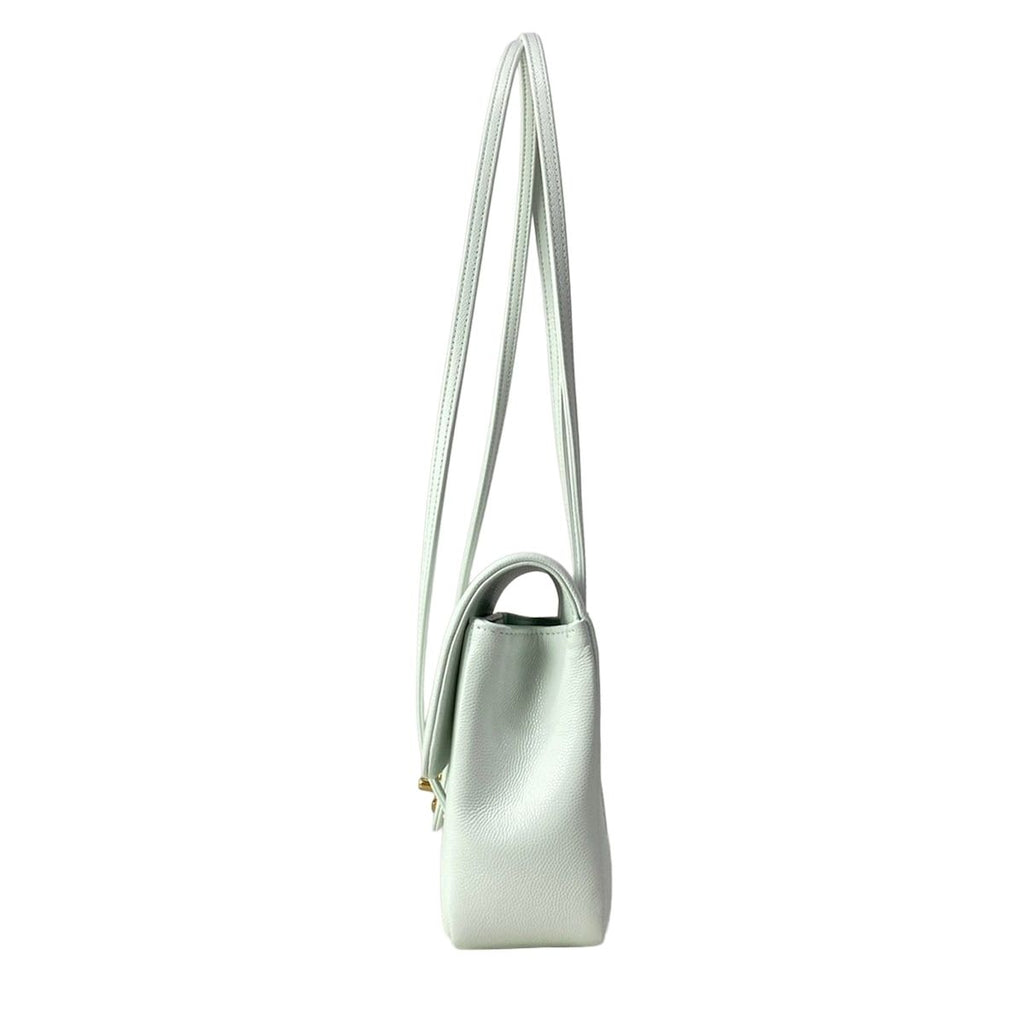 Chanel Shoulder Bag Small Flap Light Blue Gold — view 4