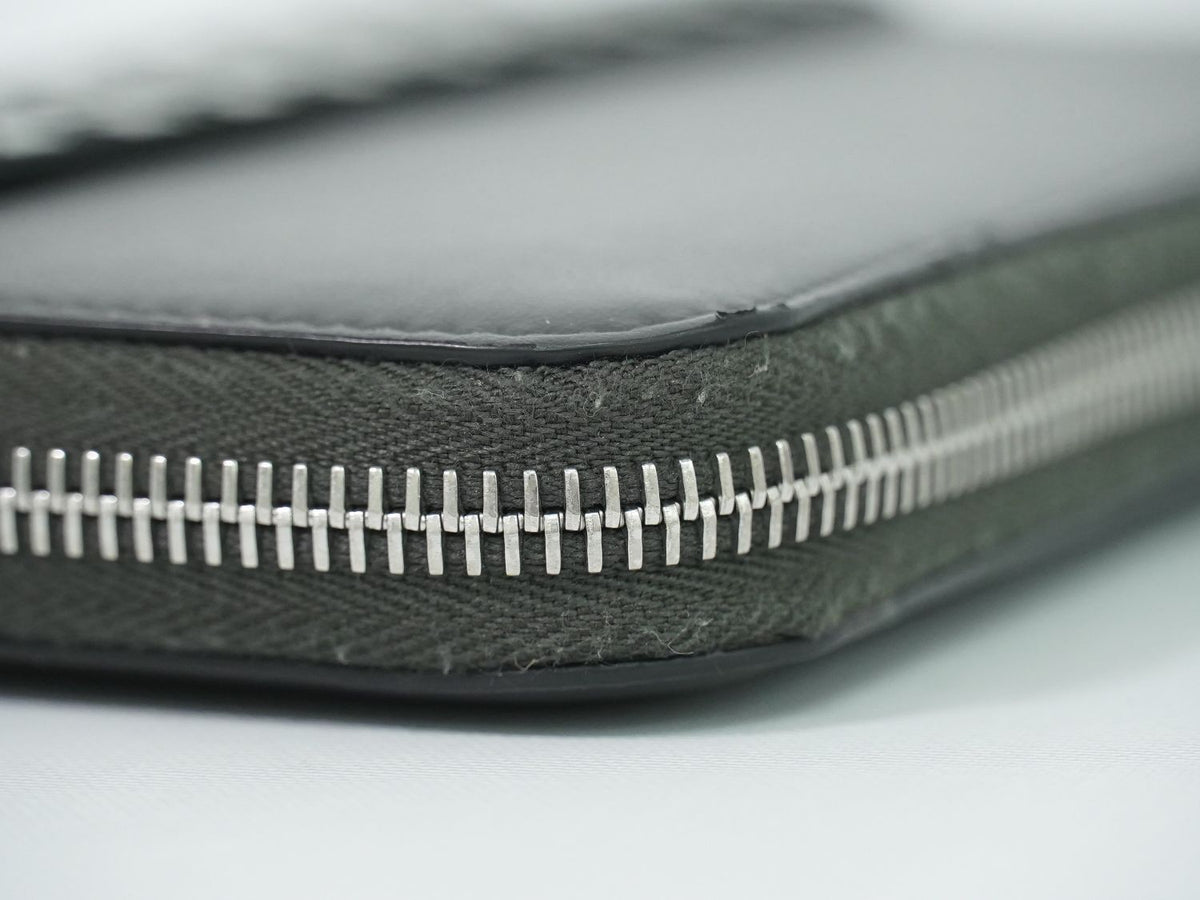 Fendi Zucca Zip Around Wallet Travel Leather Gray — view 7