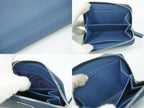 Prada Leather Zip Around Coin Purse Blue — view 8