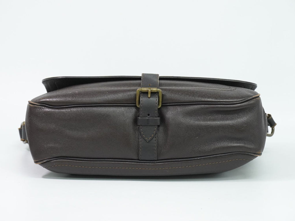 Louis Vuitton LV Omaha Utah Leather Shoulder Bag Cafe Dark Brown — view 3