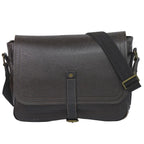 Louis Vuitton LV Omaha Utah Leather Shoulder Bag Cafe Dark Brown