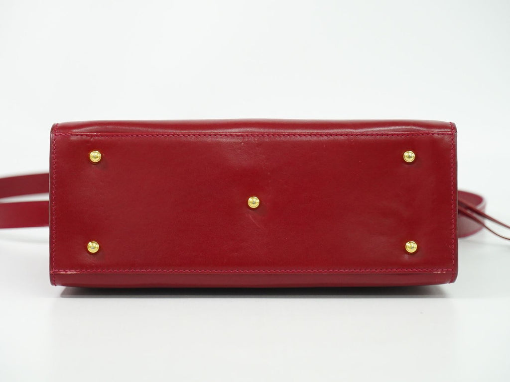 Gucci Lock 2-Way Shoulder Bag Pochette Leather Red — view 3