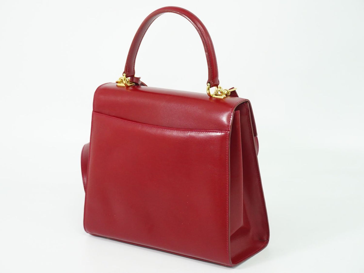 Gucci Lock 2-Way Shoulder Bag Pochette Leather Red — view 2