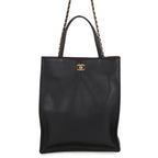 Chanel Tote Bag Small Shopping CC Logo Black