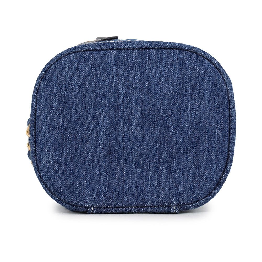 Chanel Chain Shoulder Bag Quilted CC Logo Vanity Denim — view 3