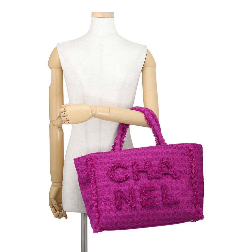 Chanel Tote Bag Shopping Logo Tweed — view 4
