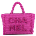 Chanel Tote Bag Shopping Logo Tweed