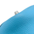 Hermes Handbag Picotin Lock PM Blue Nord Silver Taurillon Clemence Tote — view 6