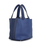 Hermes Handbag Picotin Lock PM Casaque Blue Saphir Bleu Brighton Silver — view 2