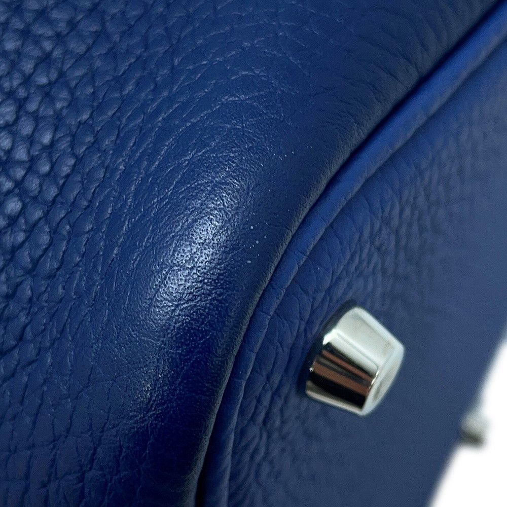 Hermes Handbag Picotin Lock PM Casaque Blue Saphir Bleu Brighton Silver — view 7