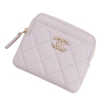 Chanel Coin Purse CC Logo Quilted Caviar Leather