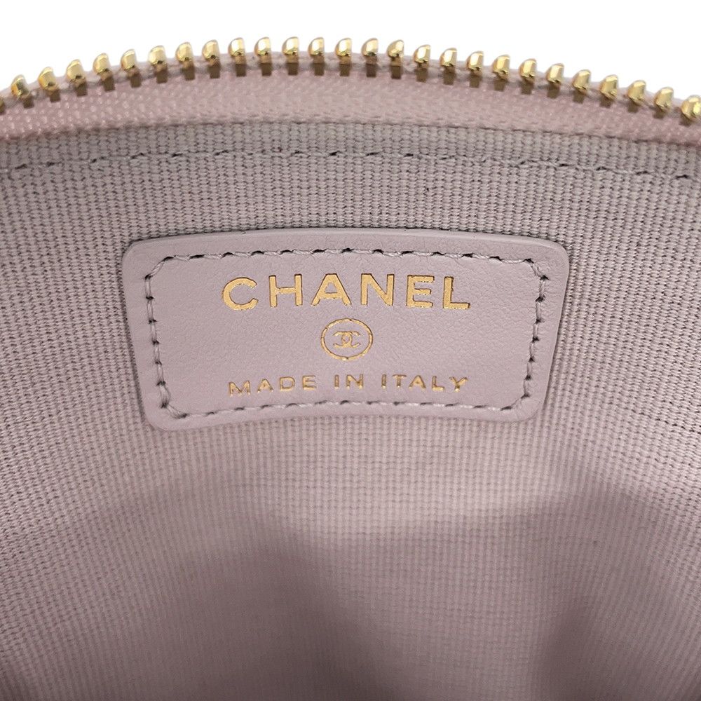 Chanel Coin Purse CC Logo Quilted Caviar Leather — view 5