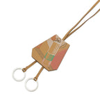 Hermes Long Necklace Clochette in and Out Biscuit Silver Swift with Key Ring — view 4