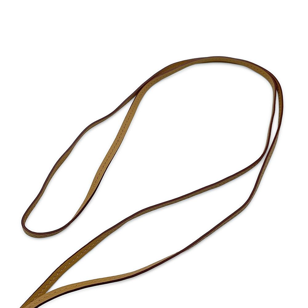 Hermes Long Necklace Clochette in and Out Biscuit Silver Swift with Key Ring — view 6