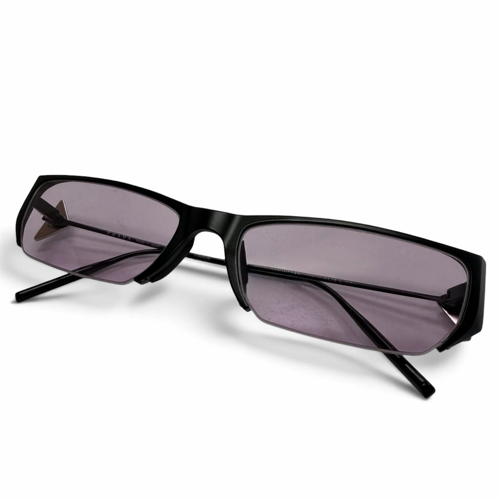Prada Gentle Monster 2 Titanium Triangle Logo Square Sunglasses Eyewear