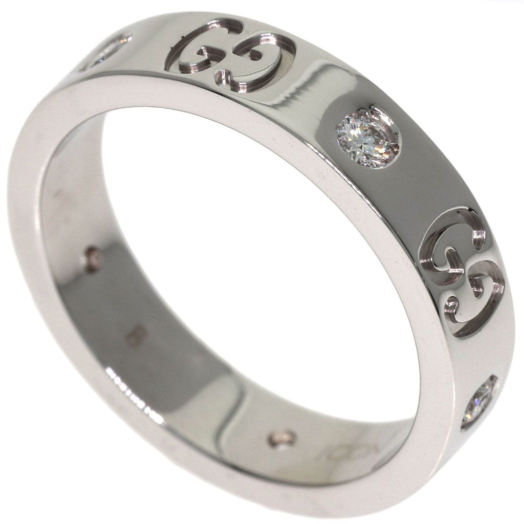Gucci Icon Diamond Ring 18k White Gold