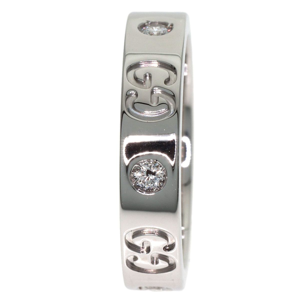 Gucci Icon Diamond Ring 18k White Gold — view 3