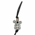 Loewe Leather Strap Anagram Dice Koala Bag Charm Black
