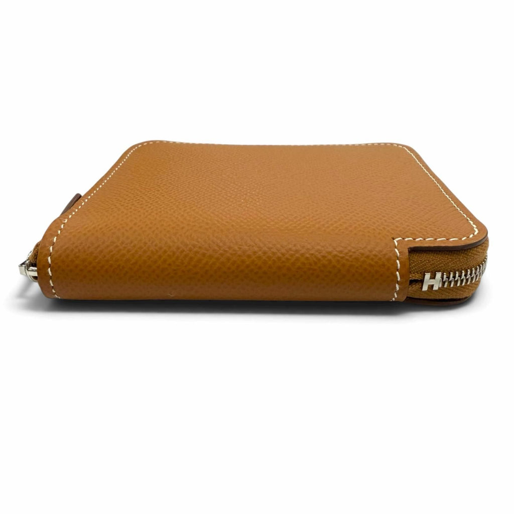 Hermes Azap Compact Silk'in Veau Epsom Gold Silver Coin Purse — view 4