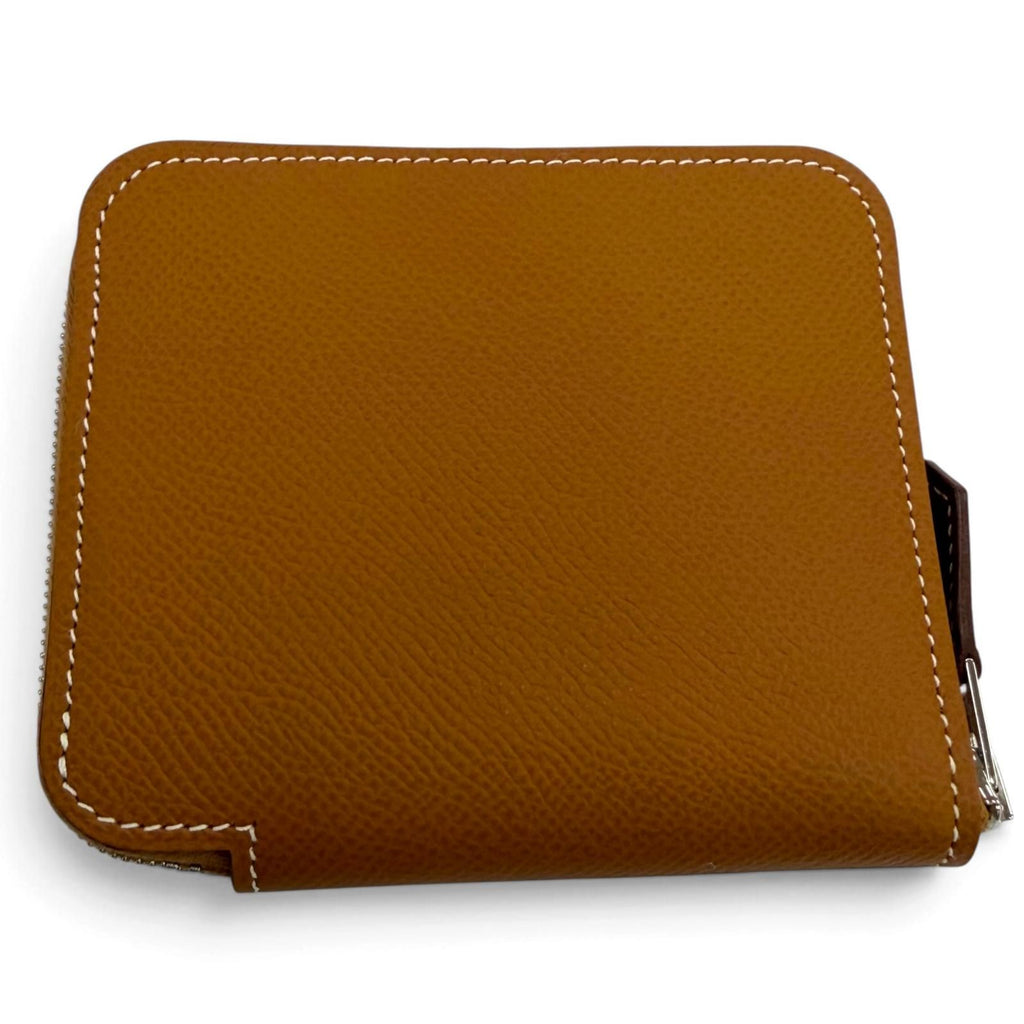 Hermes Azap Compact Silk'in Veau Epsom Gold Silver Coin Purse — view 3