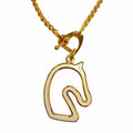 Hermes Tonnerre Pendant Gold White Box Preservation