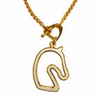 Hermes Tonnerre Pendant Gold White Box Preservation